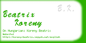 beatrix koreny business card